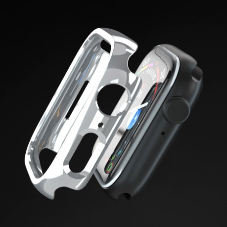 Протиударна накладка Electroplated Hollow для Apple Watch Series 8/7 45mm - срібляста
