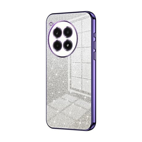 Ударозахисний чохол Gradient Glitter Powder Electroplated на OnePlus Ace 3 Pro - фіолетовий