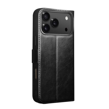 Чехол-книжка QIALINO Classic 103 Buckle с натуральной кожи на iPhone 17 Pro - черный