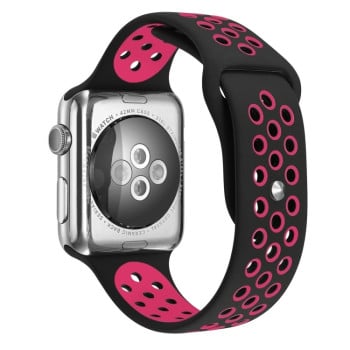 Ремінець Sport Edition для Apple Watch 10 46mm/Ultra 49mm / Series 8/7 45mm / 44mm / 42mm - чорно-рожевий