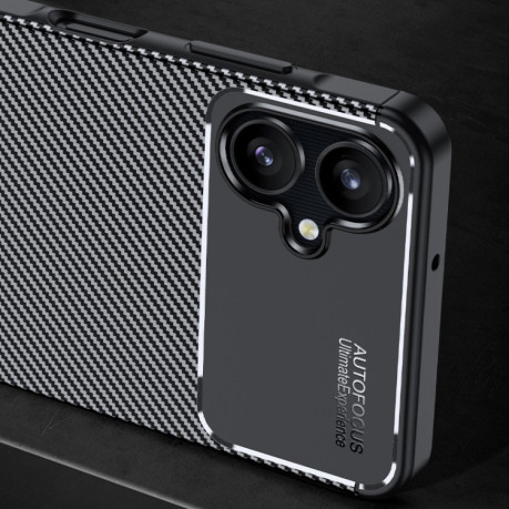 Ударозахисний чохол HMC Carbon Fiber Texture для Samsung Galaxy A06 4G - чорний