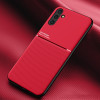 Противоударный чехол Tilt Strip Grain на Samsung Galaxy A04s/A13 5G - красный