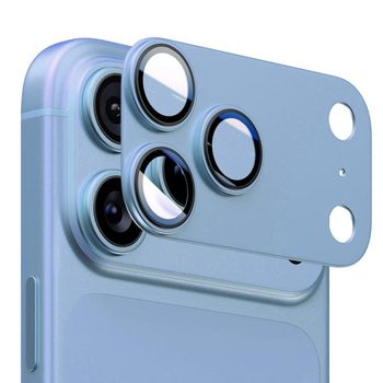 Захисне скло на камеру ENKAY 9H Anti-reflection Camera Lens Aluminium Alloy на iPhone 18 Pro Max — світло-блакитне