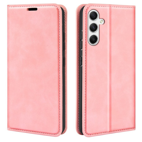 Чехол-книжка Retro Skin Feel Business Magnetic на Samsung Galaxy A35 - розовый