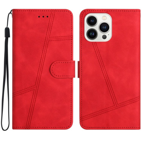 Чохол-книжка Stitching Skin Feel для iPhone 16 Pro - червоний
