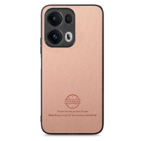 Чохол Twill Fabric Leather Skin Back для OPPO Reno13 Pro Global - рожевий