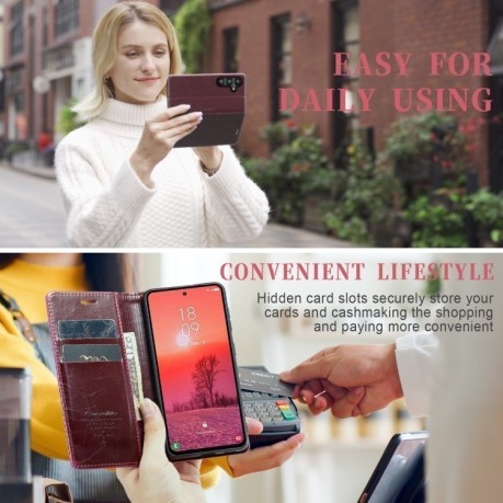 Чехол-книжка CaseMe 003 Series на Samsung Galaxy A35 5G - красный