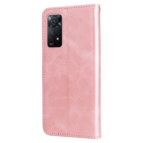 Чохол-книжка Fashion Calf Texture для Xiaomi Redmi Note 12 Pro 4G/11 Pro Global(4G/5G)/11E Pro - рожеве золото