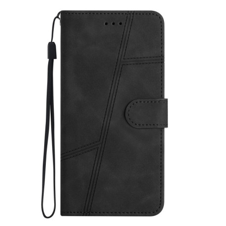 Чехол-книжка Stitching Skin Feel для iPhone 16 Pro Max - черный