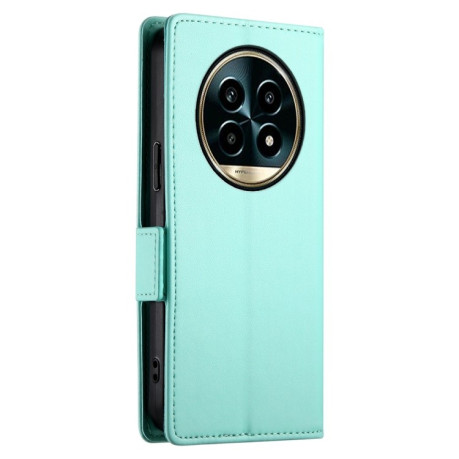 Чехол-книжка Side Buckle Magnetic Frosted Leather для Realme 13 Pro / 13 Pro+ Global - зеленый