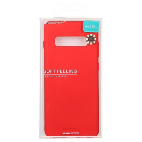 Чехол MERCURY GOOSPERY SOFT FEELING Liquid на Samsung Galaxy S10+/G975-красный