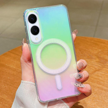 Чохол Gradient Color MagSafe Airbag для Samsung Galaxy S25 Edge 5G - Rainbow