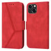 Чехол-книжка Embossing Stripe RFID для iPhone 14 Plus - красный