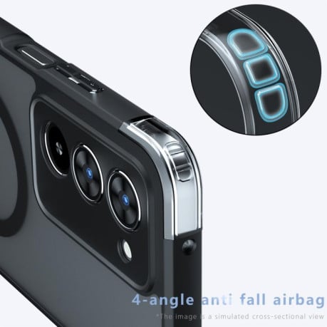 Чехол MagSafe Holder Armor гибрид на Xiaomi Redmi 15 5G Global / 15 4G SEA 169mm - черный