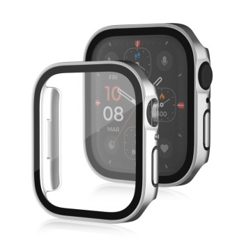 Протиударна накладка із захисним склом Life Waterproof Frosted для Apple Watch Series 8/7 45mm - срібляста