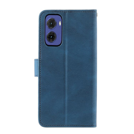 Чехол-книжка Nail Skin Feel Stitching Calf Texture Leather для Motorola Moto G05 - синий