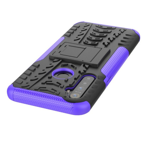 Противоударный чехол Tire Texture на Realme C3/Realme 5/6i/5i - фиолетовый
