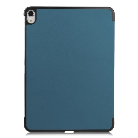 Чехол Custer Texture Three-folding Sleep/Wake-up на iPad Air 10.9 2022/2020 - темно-зеленый
