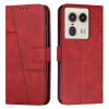 Чехол-книжка Stitching Calf Texture для Motorola Edge 50 Ultra - красный