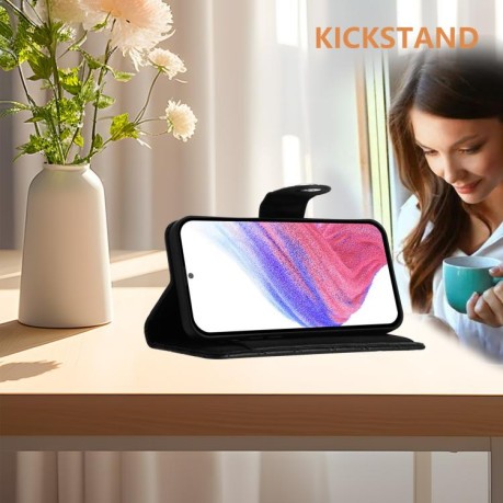 Чохол-книжка Rhombic Texture Flip Leather для Xiaomi Redmi Note 14 Pro 5G/Poco X7 - чорний