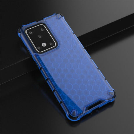Противоударный чехол Honeycomb на Samsung Galaxy S20 Ultra -синий