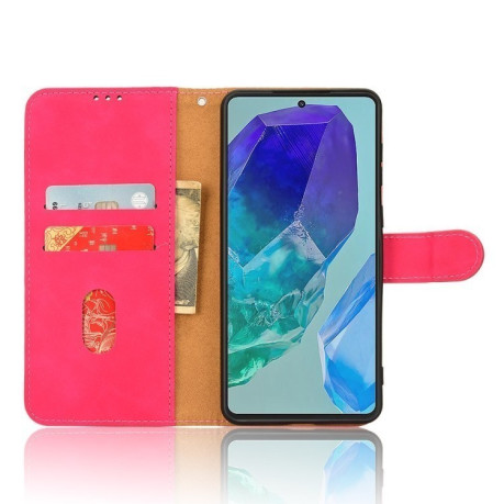 Чохол-книжка Retro Skin Feel Business Magnetic для Samsung Galaxy M55 5G - пурпурно-червоний