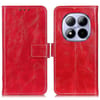Чехол-книжка Magnetic Retro Crazy Horse Texture на Xiaomi Poco M8 Pro/Redmi Note 15 Pro+ 5G Global  — красный