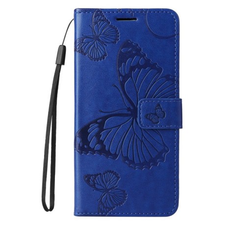 Чохол-книжка Embossed Butterfly для Xiaomi Redmi 14C 4G/Poco C75/Redmi A4 5G - синій