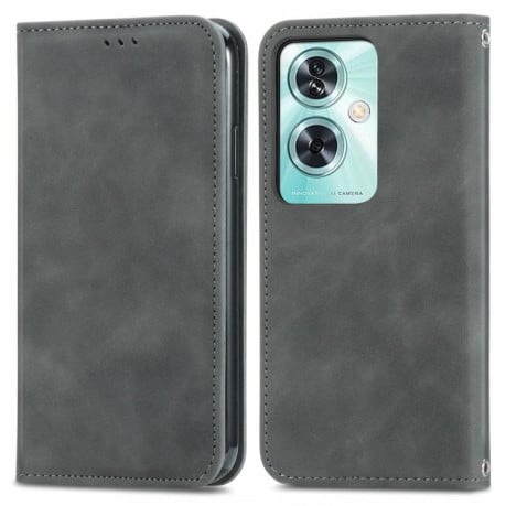 Чехол-книжка Retro Skin Feel Business Magnetic для OnePlus Nord N30 SE - серый