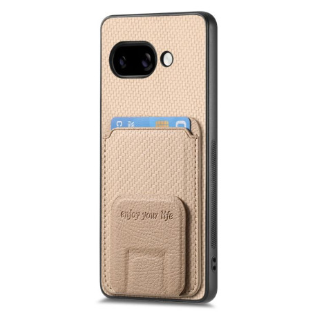 Противоударный чехол Carbon Fiber Card Bag для Google Pixel 9a - хаки