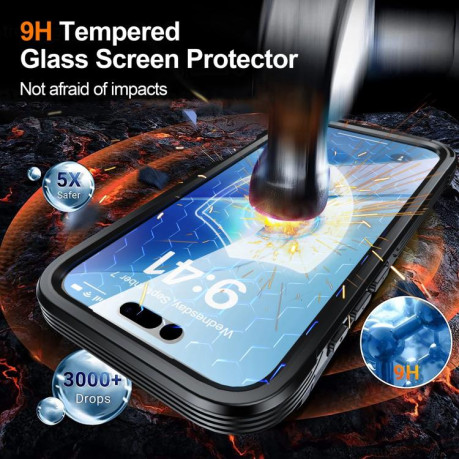 Двосторонній протиударний чохол Life Waterproof MagSafe Magnetic Rugged для iPhone Air - чорний