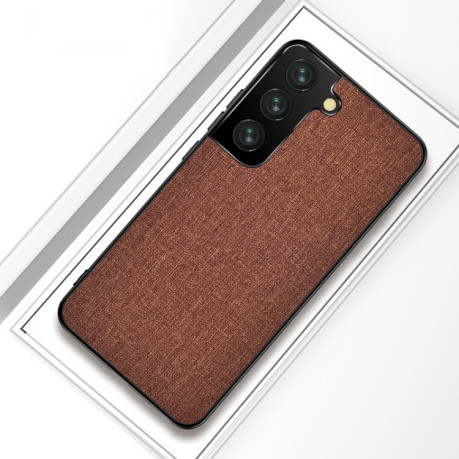 Чохол протиударний Cloth Texture на Samsung Galaxy S21 - коричневий