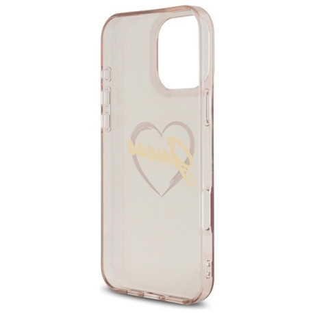 Оригинальный чехол Guess IML Heart для iPhone 16 Pro Max - Pink