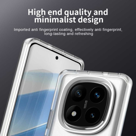 Противоударный чехол MagSafe Holder PC Hybrid для Xiaomi Redmi Note 14 Pro 5G/Poco X7 - белый