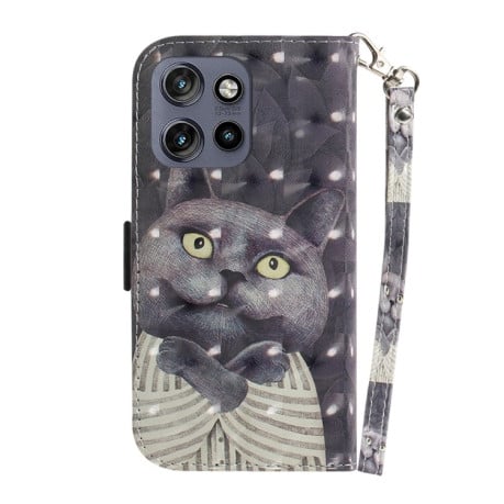 Чехол-книжка 3D Painting для Motorola Edge 50 Neo 5G Global - Cat