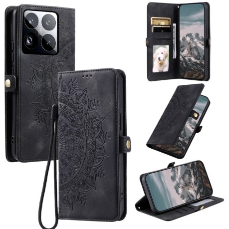 Чохол-книжка Totem Embossed Magnetic Leather для Xiaomi 15 Pro - чорний