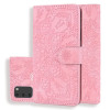 Чохол-книжка Lucky Clover Halfway Mandala Embossing Pattern на Samsung Galaxy M21/M30s-рожевий
