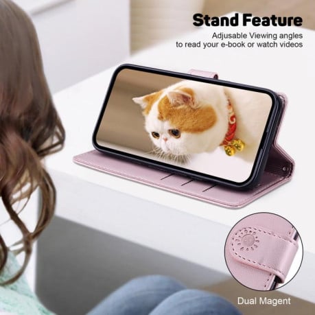 Чохол-книжка Cute Cats RFID Leather для Xiaomi Redmi Note 14 4G 164.84mm - золото