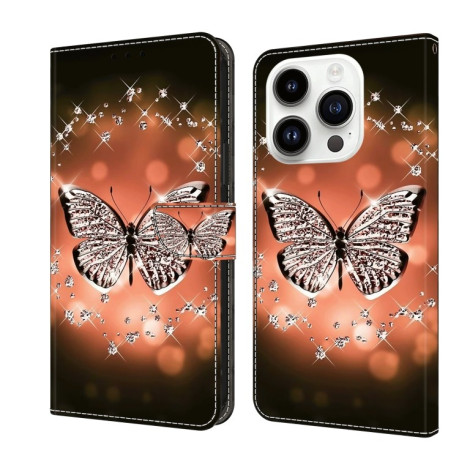 Чохол-книжка Crystal 3D Shockproof Protective Leather для iPhone 15 Pro - Crystal Butterfly