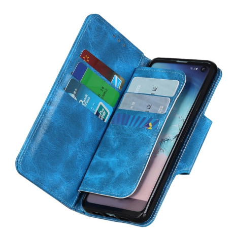 Чехол-книжка Crazy Horse Texture на Samsung Galaxy S21 FE - синий