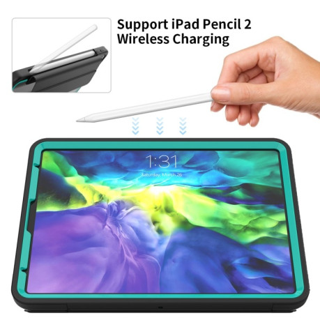 Чехол-книжка Smart Acrylic + TPU для iPad Air 4 2020//Pro 11 2020/2018 - черно-голубой