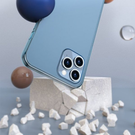 Чехол Baseus Frosted Glass для iPhone 12 Pro Max - синий