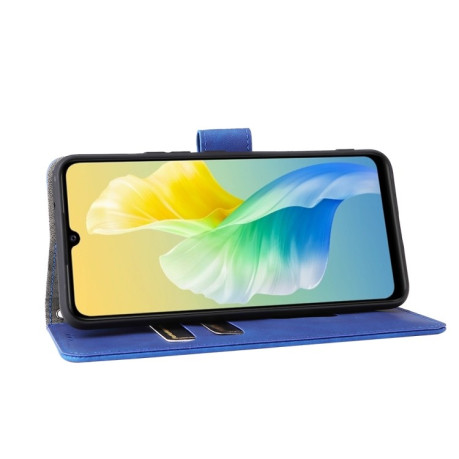 Чехол-книжка Buckle Calf Texture для Vivo S10e / V23e - синий