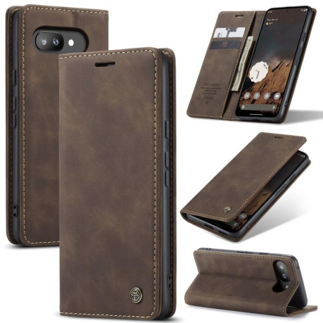 Чехол-книжка CaseMe-013 Multifunctional на Google Pixel 9a - кофейный