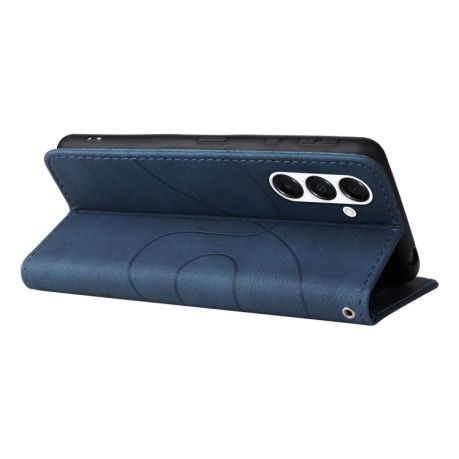 Чехол-книжка Dual-color Splicing Flip Leather для Samsung Galaxy A26 5G - синий
