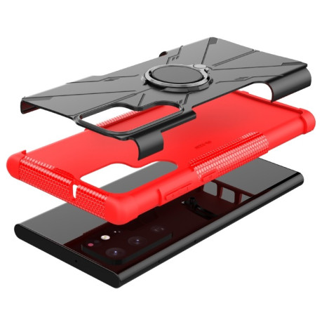 Противоударный чехол Machine Armor Bear для Samsung Galaxy S22 Ultra 5G - красный