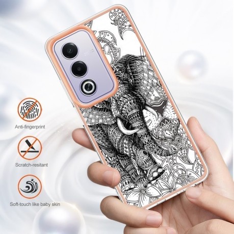 Протиударний чохол Electroplating IMD для OPPO A80 5G/A3 Pro Global - слон