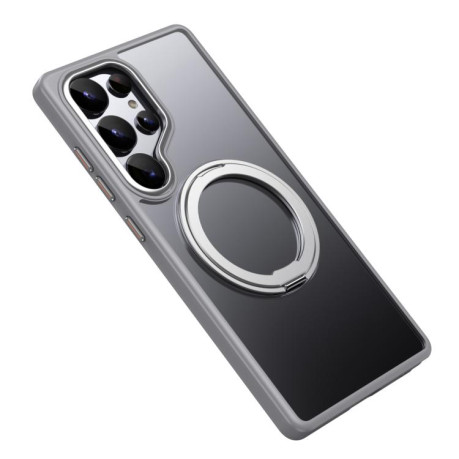 Ударозахисний чохол 360 Rotating MagSafe Magnetic Frosted на  для Samsung Galaxy S25 Ultra 5G - сірий