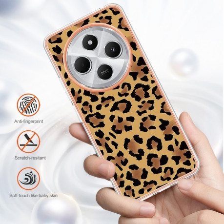 Протиударний чохол Electroplating IMD для Xiaomi Redmi 14C 4G/Poco C75/Redmi A4 5G - леопард