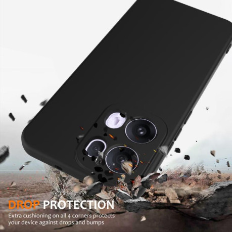 Силиконовый чехол Shockproof Silicone Magsafe для OPPO Reno13 Pro 5G Global - черный